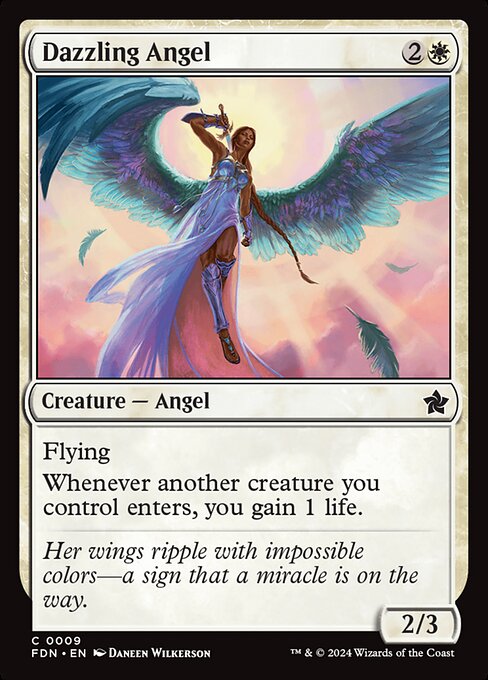 Preview image for the Dazzling Angel single card for the collectable card game Magic: The Gathering.