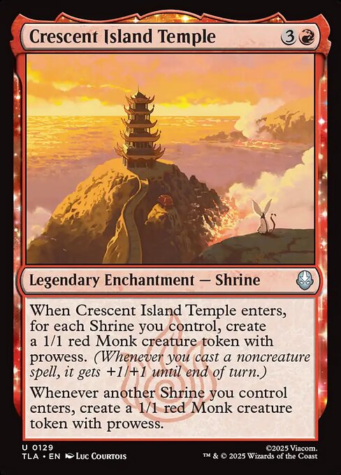 Preview image for the Crescent Island Temple single card for the collectable card game Magic: The Gathering.