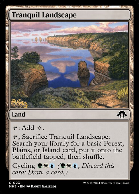 Preview image for the Tranquil Landscape single card for the collectable card game Magic: The Gathering.