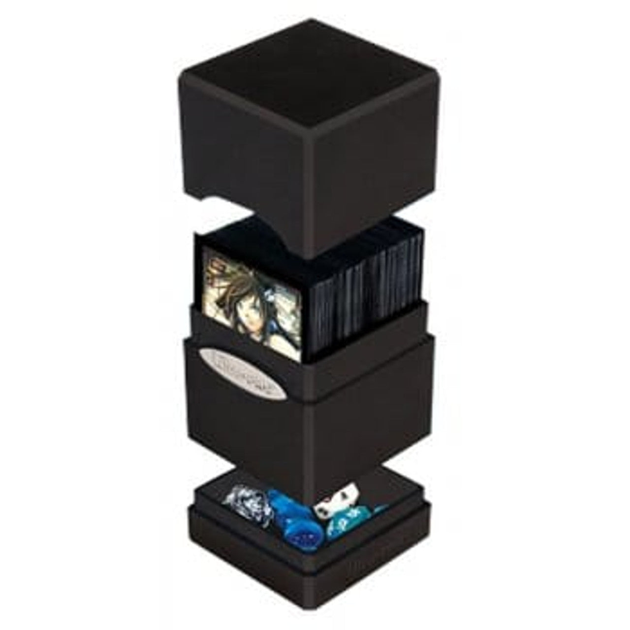 Black Satin Tower Deck Box
