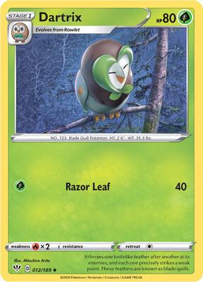 Preview image for the Dartrix single card for the collectable card game Pokemon.