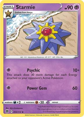 Preview image for the Starmie single card for the collectable card game Pokemon.
