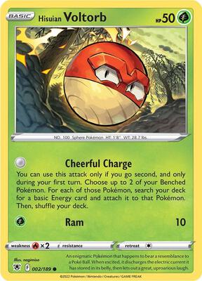 Preview image for the Hisuian Voltorb single card for the collectable card game Pokemon.