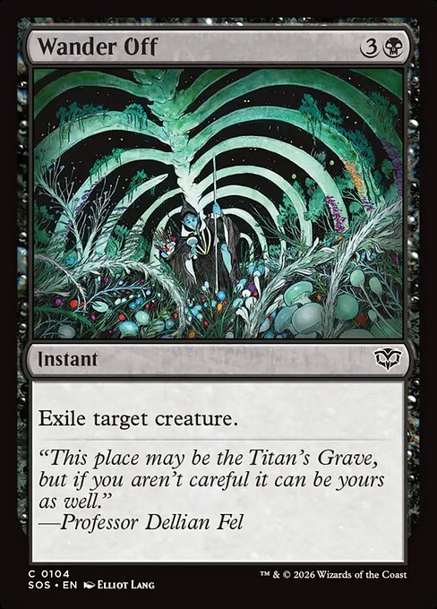 Preview image for the Wander Off single card for the collectable card game Magic: The Gathering.