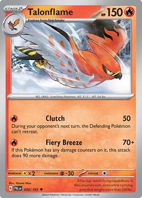 Preview image for the Talonflame single card for the collectable card game Pokemon.