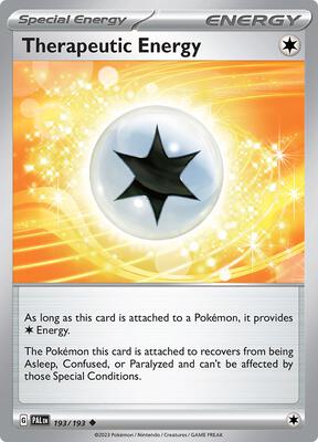 Preview image for the Therapeutic Energy single card for the collectable card game Pokemon.