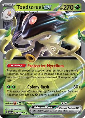 Preview image for the Toedscruel ex single card for the collectable card game Pokemon.