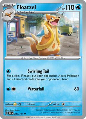 Preview image for the Floatzel single card for the collectable card game Pokemon.