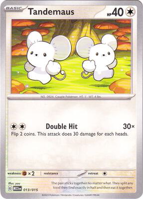 Preview image for the Tandemaus single card for the collectable card game Pokemon.