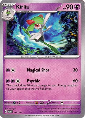 Preview image for the Kirlia single card for the collectable card game Pokemon.