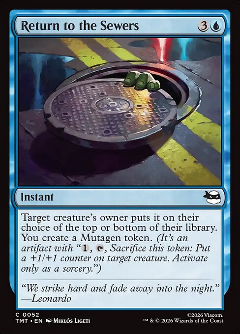 Preview image for the Return to the Sewers single card for the collectable card game Magic: The Gathering.