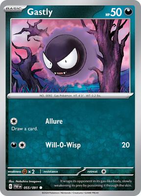 Preview image for the Gastly single card for the collectable card game Pokemon.
