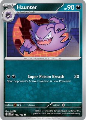 Preview image for the Haunter single card for the collectable card game Pokemon.