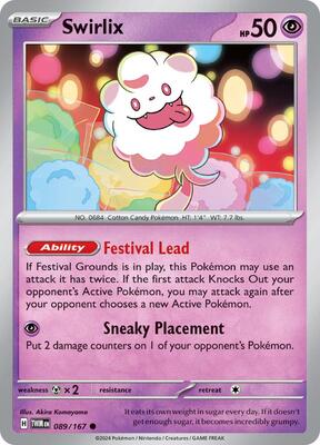 Preview image for the Swirlix single card for the collectable card game Pokemon.