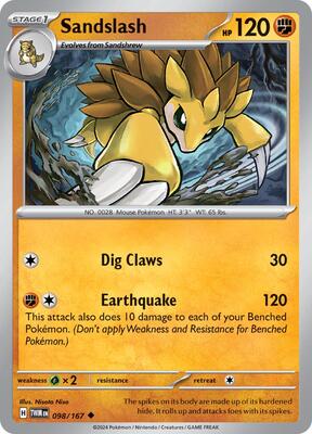 Preview image for the Sandslash single card for the collectable card game Pokemon.
