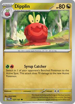 Preview image for the Dipplin - 127/167 single card for the collectable card game Pokemon.