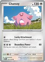 Preview image for the Chansey - 133/167 single card for the collectable card game Pokemon.