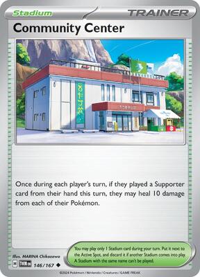 Preview image for the Community Center single card for the collectable card game Pokemon.