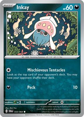 Preview image for the Inkay single card for the collectable card game Pokemon.