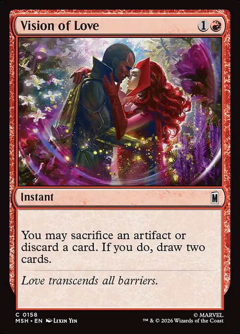 Preview image for the Vision of Love single card for the collectable card game Magic: The Gathering.