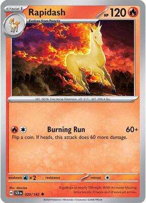Preview image for the Rapidash single card for the collectable card game Pokemon.