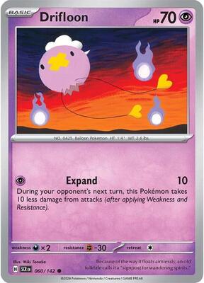 Preview image for the Drifloon single card for the collectable card game Pokemon.