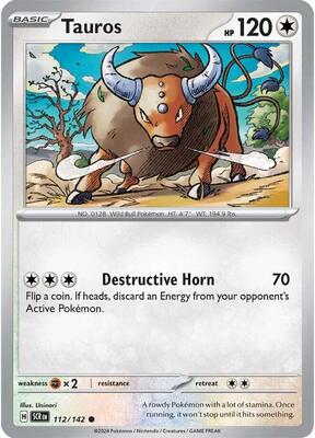 Preview image for the Tauros single card for the collectable card game Pokemon.