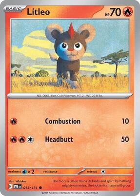 Preview image for the Litleo single card for the collectable card game Pokemon.