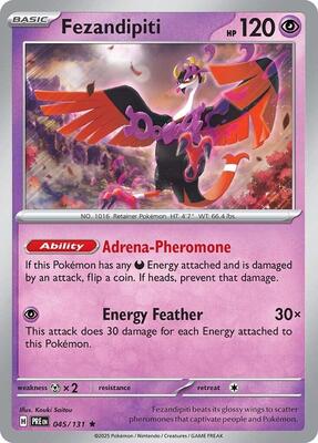 Preview image for the Fezandipiti single card for the collectable card game Pokemon.