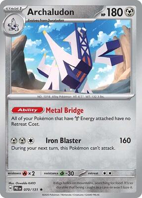 Preview image for the Archaludon single card for the collectable card game Pokemon.