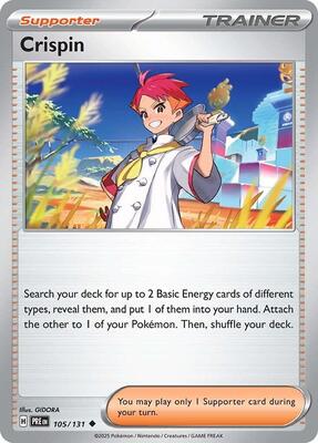 Preview image for the Crispin - 105/131 single card for the collectable card game Pokemon.