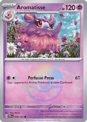 Preview image for the Aromatisse (Poke Ball Pattern) single card for the collectable card game Pokemon.