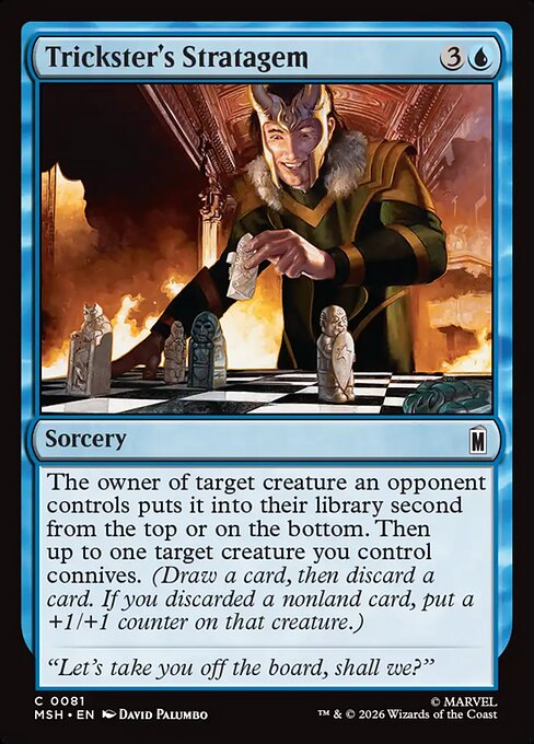 Preview image for the Trickster's Stratagem single card for the collectable card game Magic: The Gathering.