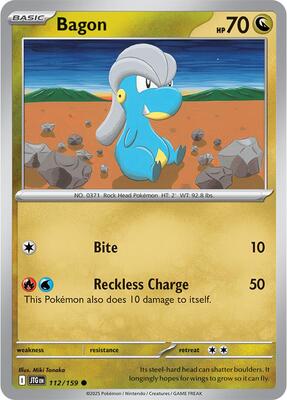 Preview image for the Bagon single card for the collectable card game Pokemon.