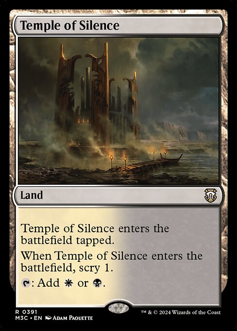 Preview image for the Temple of Silence single card for the collectable card game Magic: The Gathering.