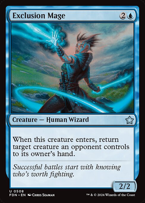 Preview image for the Exclusion Mage single card for the collectable card game Magic: The Gathering.