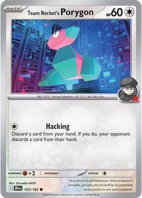Preview image for the Team Rocket's Porygon single card for the collectable card game Pokemon.