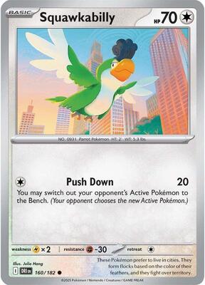 Preview image for the Squawkabilly single card for the collectable card game Pokemon.