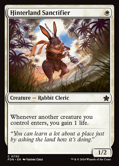 Preview image for the Hinterland Sanctifier single card for the collectable card game Magic: The Gathering.