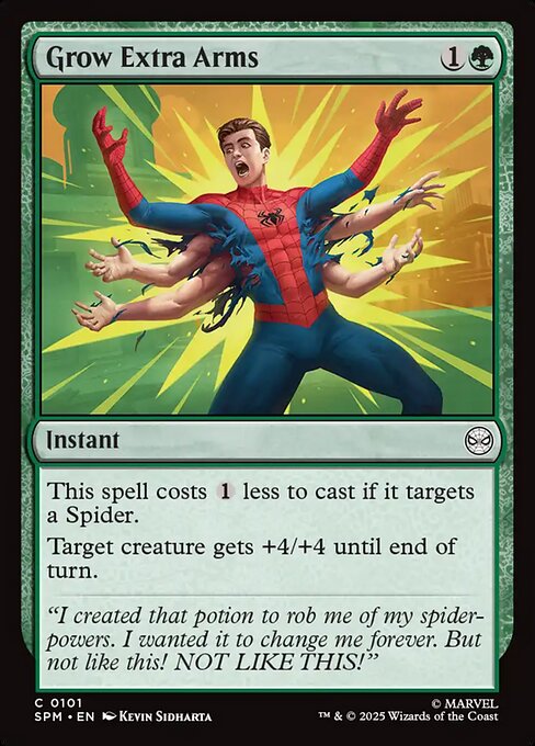 Preview image for the Grow Extra Arms single card for the collectable card game Magic: The Gathering.