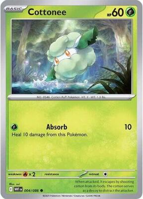 Preview image for the Cottonee single card for the collectable card game Pokemon.