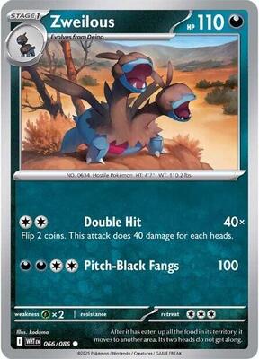Preview image for the Zweilous single card for the collectable card game Pokemon.