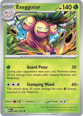 Preview image for the Exeggutor - 005/132 single card for the collectable card game Pokemon.