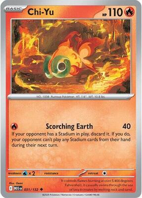 Preview image for the Chi-Yu single card for the collectable card game Pokemon.