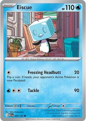 Preview image for the Eiscue single card for the collectable card game Pokemon.