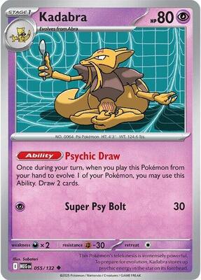 Preview image for the Kadabra single card for the collectable card game Pokemon.
