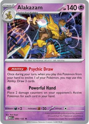 Preview image for the Alakazam single card for the collectable card game Pokemon.