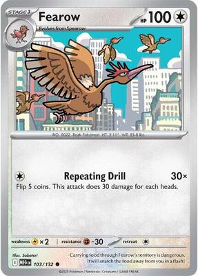 Preview image for the Fearow single card for the collectable card game Pokemon.