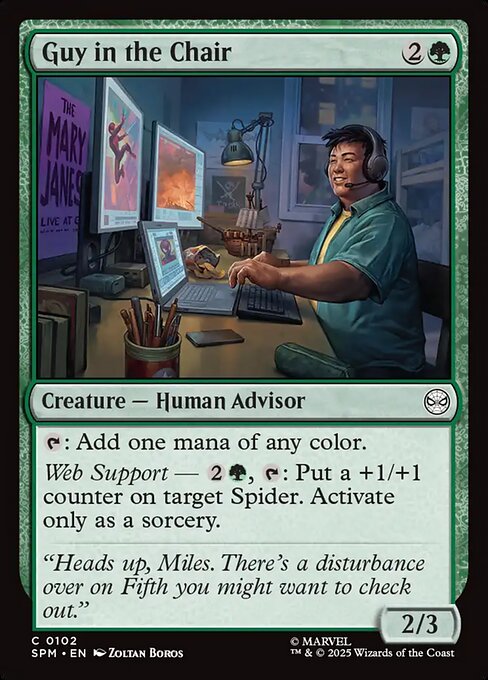 Preview image for the Guy in the Chair single card for the collectable card game Magic: The Gathering.