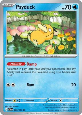 Preview image for the Psyduck - 039/217 single card for the collectable card game Pokemon.